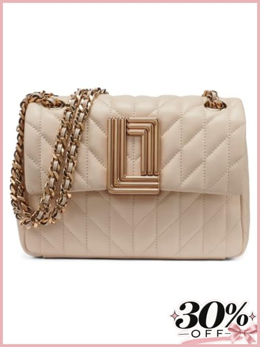 Laffayette Leather Crossbody Bag With Chain Strap Satchel